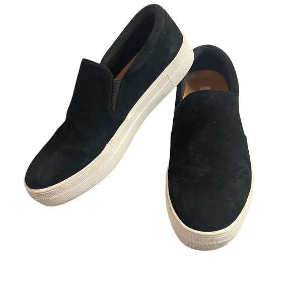Steve Madden Shoes - Steve Madden Gills Black Suede Slip On Platform Sneakers Size 8
